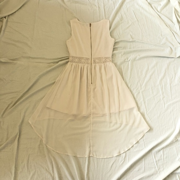 White Asymmetrical Dress - Picture 3 of 3